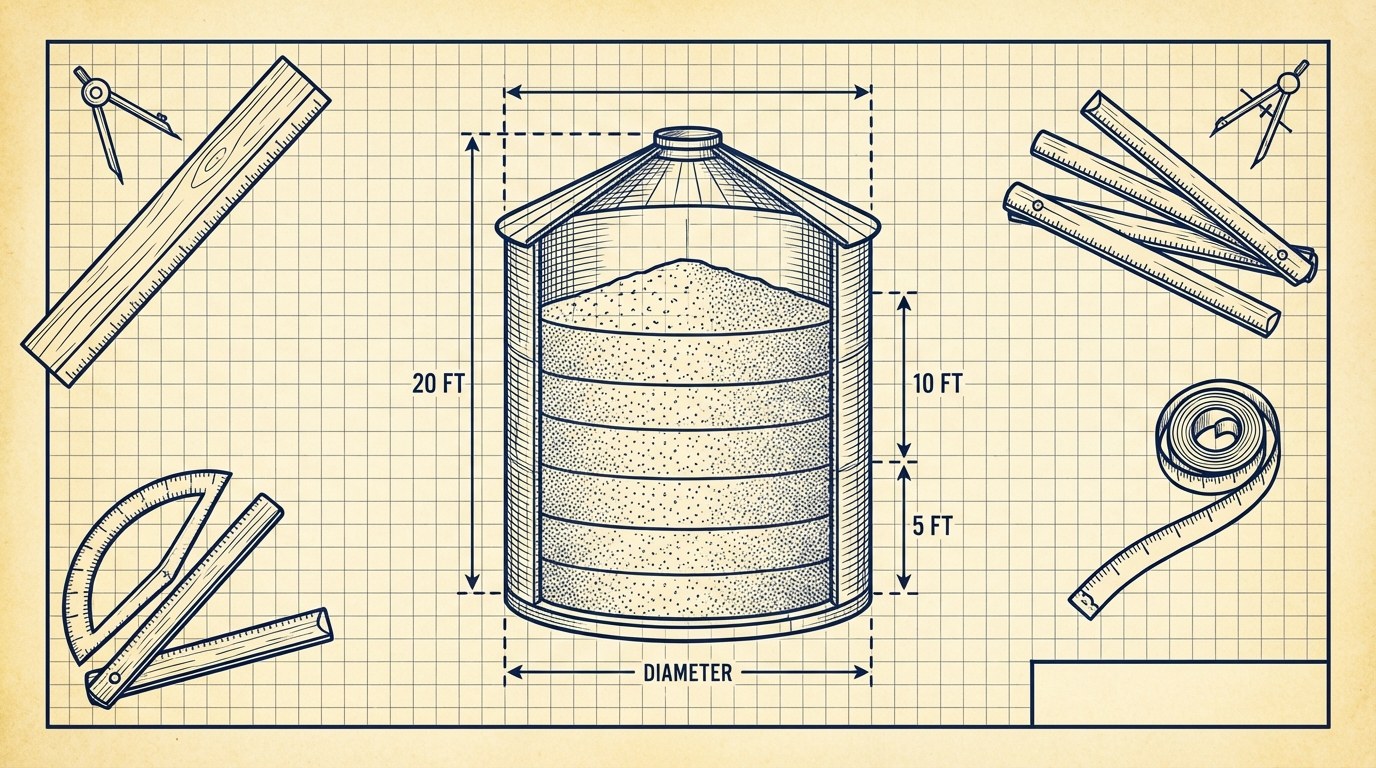 Silo Diagram — Measurement Annotations